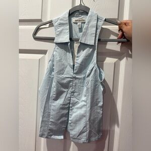Urban Outfitters Women's Light Blue Sleeveless Top Size XXS
